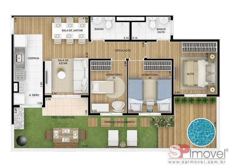 Apartamento, 3 quartos, 82 m² - Foto 2
